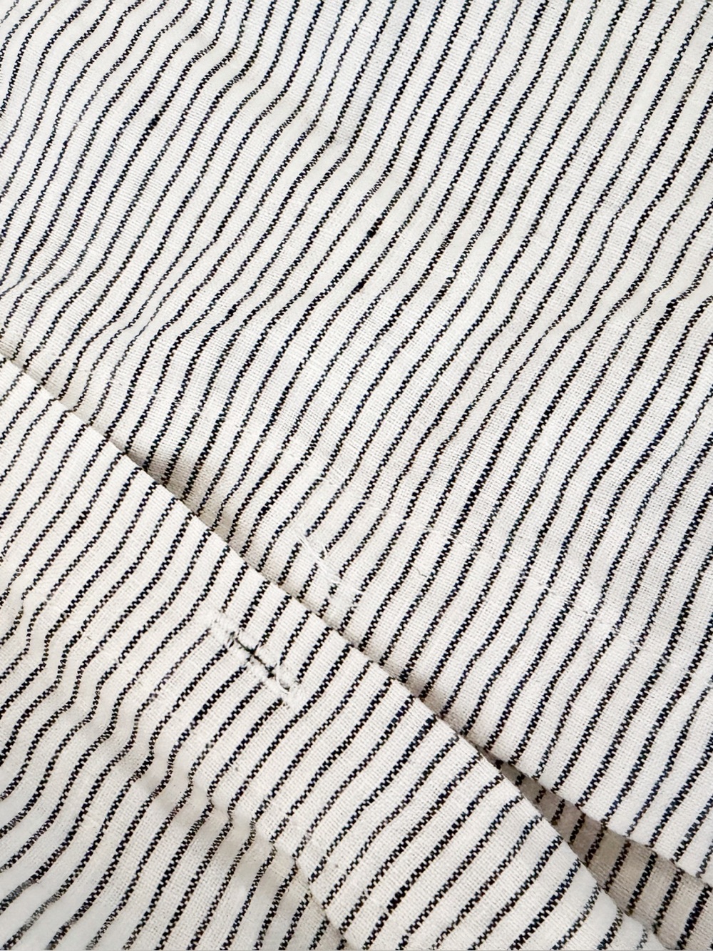 Deiji studios 03 set in stripe Linen Button Down Top Shorts Oversize Drapey - Picture 3 of 6